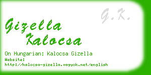 gizella kalocsa business card